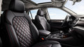 Custom fit black leather seat covers with red stitching