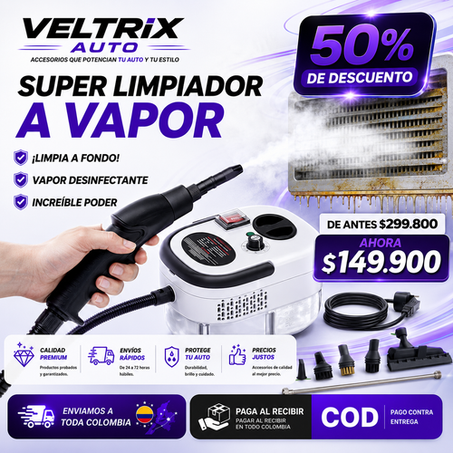 Limpiador Vapor Eléctrico Multiusos